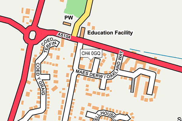 CH4 0GQ map - OS OpenMap – Local (Ordnance Survey)