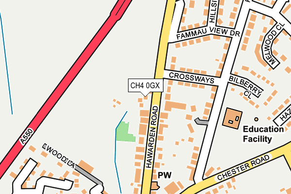 CH4 0GX map - OS OpenMap – Local (Ordnance Survey)