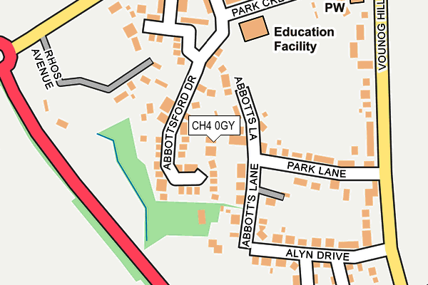 CH4 0GY map - OS OpenMap – Local (Ordnance Survey)