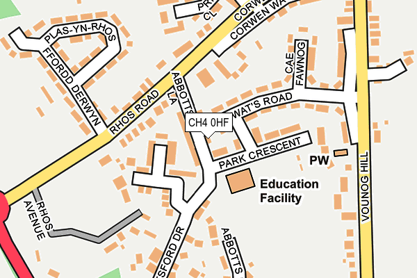 CH4 0HF map - OS OpenMap – Local (Ordnance Survey)