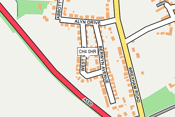 CH4 0HR map - OS OpenMap – Local (Ordnance Survey)
