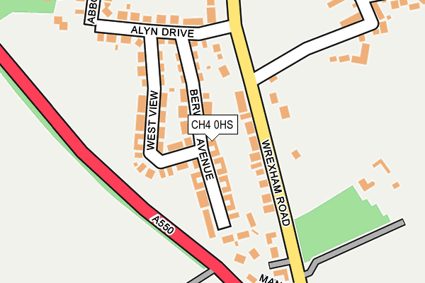 CH4 0HS map - OS OpenMap – Local (Ordnance Survey)