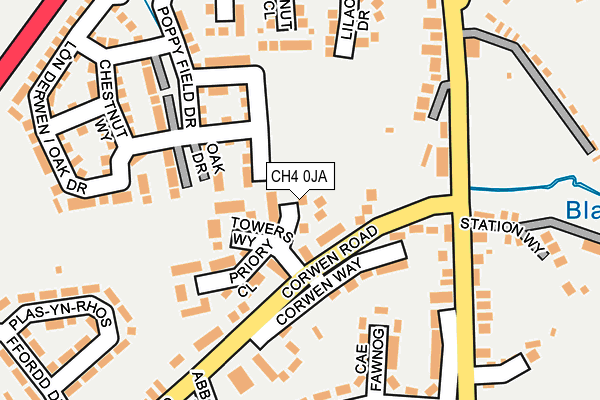 CH4 0JA map - OS OpenMap – Local (Ordnance Survey)