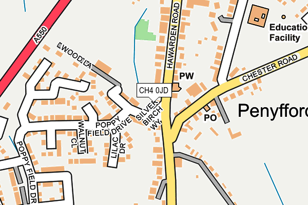 CH4 0JD map - OS OpenMap – Local (Ordnance Survey)