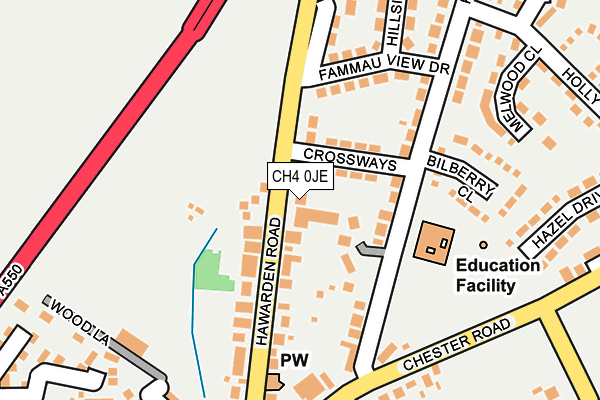 CH4 0JE map - OS OpenMap – Local (Ordnance Survey)