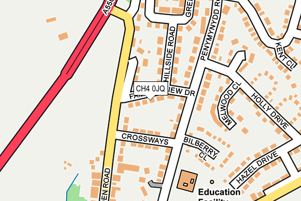 CH4 0JQ map - OS OpenMap – Local (Ordnance Survey)