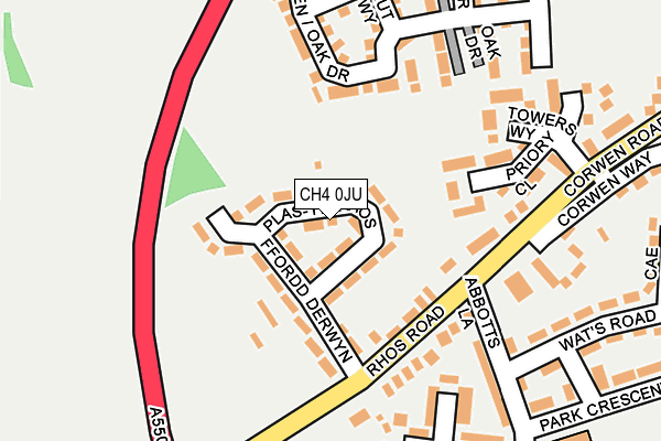 CH4 0JU map - OS OpenMap – Local (Ordnance Survey)