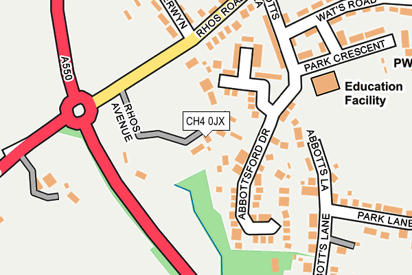 CH4 0JX map - OS OpenMap – Local (Ordnance Survey)