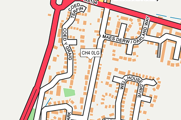CH4 0LG map - OS OpenMap – Local (Ordnance Survey)