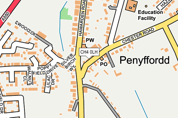 CH4 0LH map - OS OpenMap – Local (Ordnance Survey)