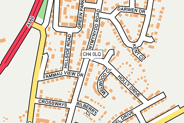 CH4 0LQ map - OS OpenMap – Local (Ordnance Survey)