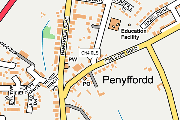 CH4 0LS map - OS OpenMap – Local (Ordnance Survey)