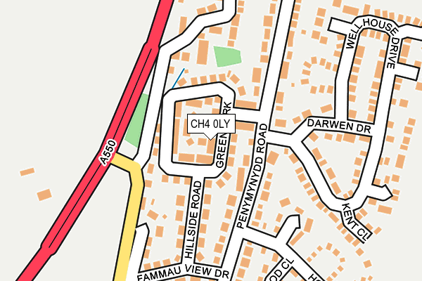 CH4 0LY map - OS OpenMap – Local (Ordnance Survey)