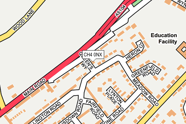 CH4 0NX map - OS OpenMap – Local (Ordnance Survey)