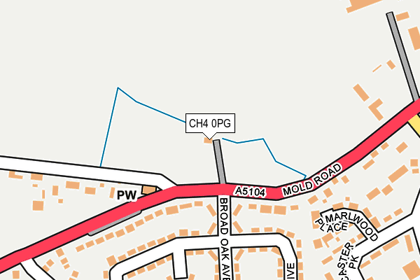 CH4 0PG map - OS OpenMap – Local (Ordnance Survey)