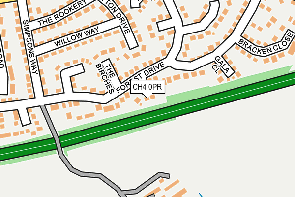 CH4 0PR map - OS OpenMap – Local (Ordnance Survey)