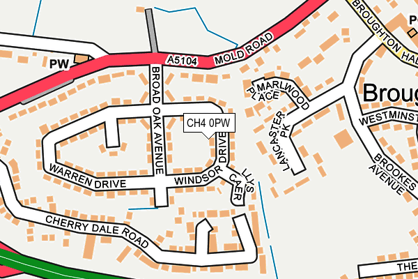 CH4 0PW map - OS OpenMap – Local (Ordnance Survey)