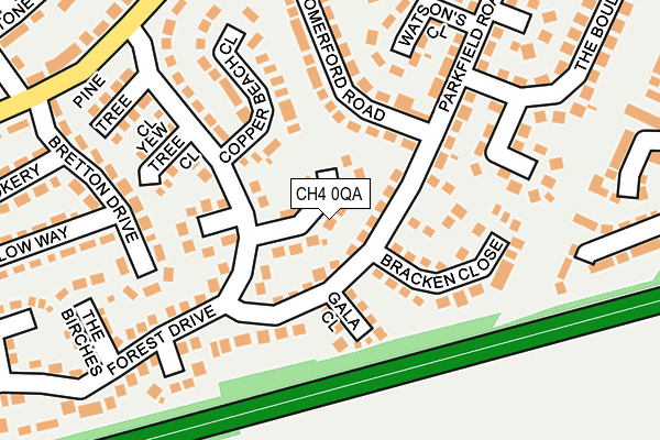 CH4 0QA map - OS OpenMap – Local (Ordnance Survey)