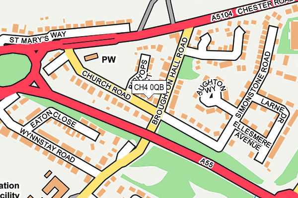 CH4 0QB map - OS OpenMap – Local (Ordnance Survey)