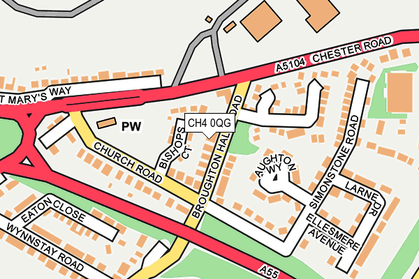 CH4 0QG map - OS OpenMap – Local (Ordnance Survey)