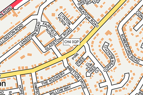 CH4 0QP map - OS OpenMap – Local (Ordnance Survey)
