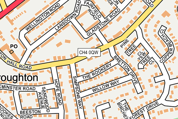 CH4 0QW map - OS OpenMap – Local (Ordnance Survey)