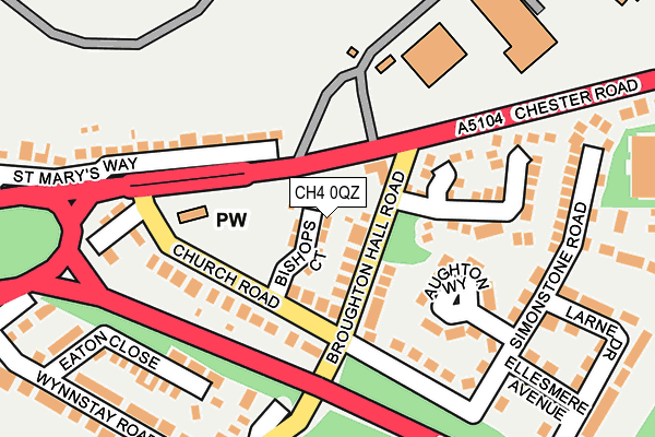 CH4 0QZ map - OS OpenMap – Local (Ordnance Survey)