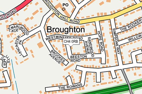 CH4 0RB map - OS OpenMap – Local (Ordnance Survey)