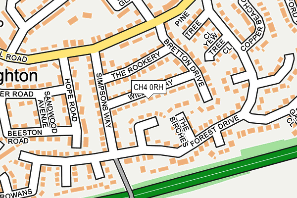 CH4 0RH map - OS OpenMap – Local (Ordnance Survey)