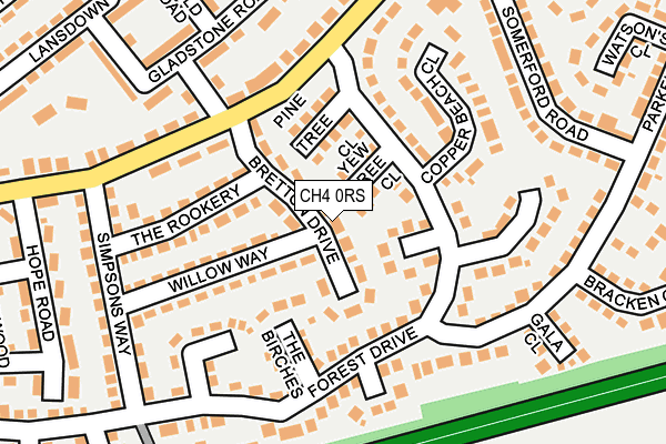 CH4 0RS map - OS OpenMap – Local (Ordnance Survey)