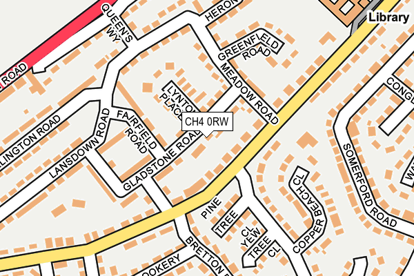 CH4 0RW map - OS OpenMap – Local (Ordnance Survey)