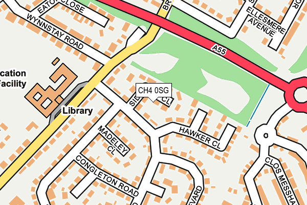 CH4 0SG map - OS OpenMap – Local (Ordnance Survey)