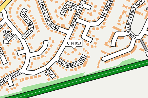 CH4 0SJ map - OS OpenMap – Local (Ordnance Survey)