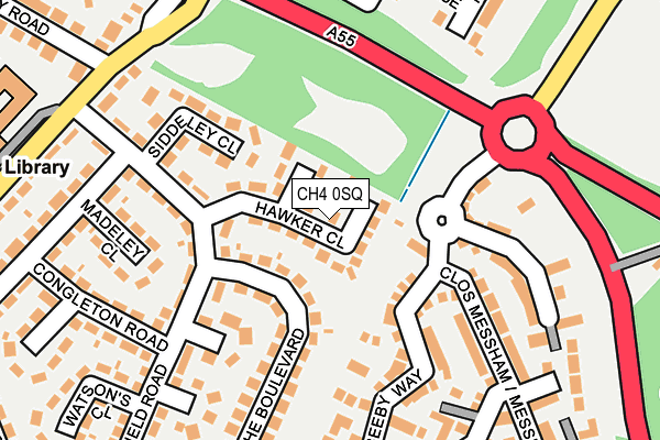 CH4 0SQ map - OS OpenMap – Local (Ordnance Survey)