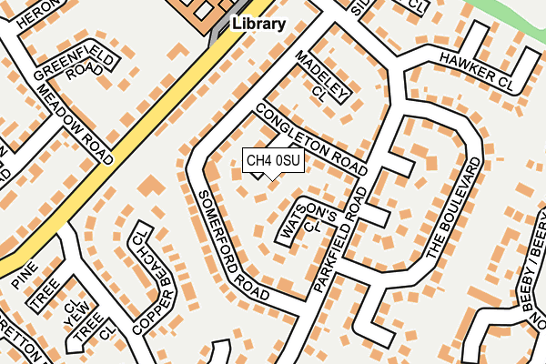 CH4 0SU map - OS OpenMap – Local (Ordnance Survey)