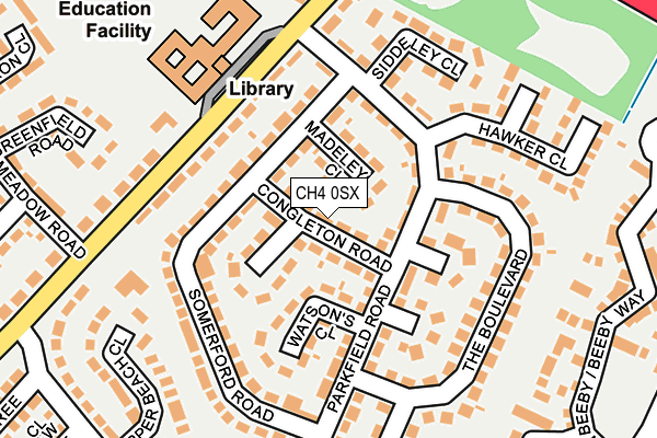 CH4 0SX map - OS OpenMap – Local (Ordnance Survey)