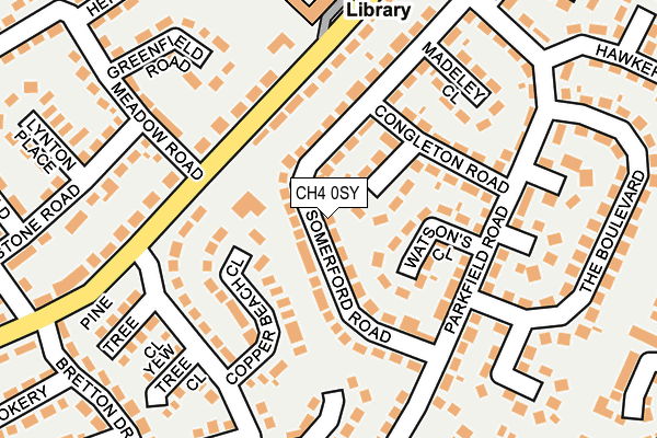 CH4 0SY map - OS OpenMap – Local (Ordnance Survey)