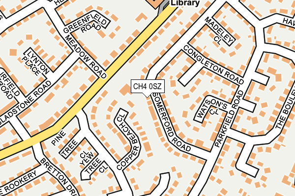 CH4 0SZ map - OS OpenMap – Local (Ordnance Survey)