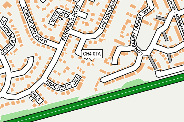 CH4 0TA map - OS OpenMap – Local (Ordnance Survey)