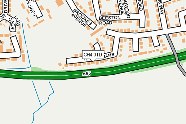 CH4 0TD map - OS OpenMap – Local (Ordnance Survey)