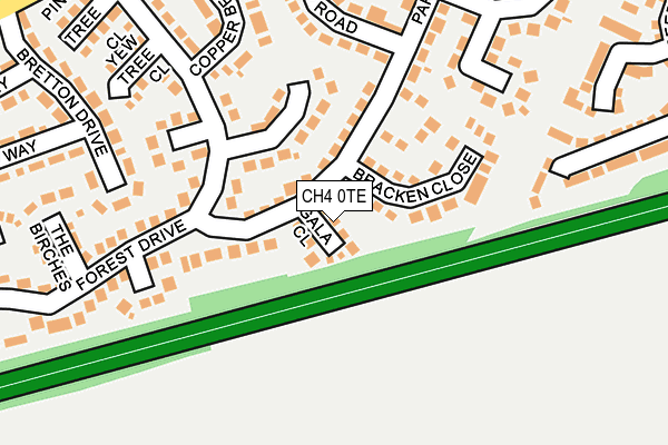 CH4 0TE map - OS OpenMap – Local (Ordnance Survey)