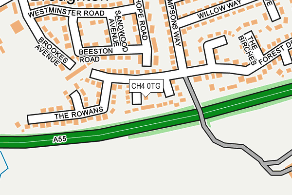 CH4 0TG map - OS OpenMap – Local (Ordnance Survey)
