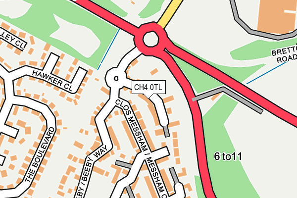 CH4 0TL map - OS OpenMap – Local (Ordnance Survey)