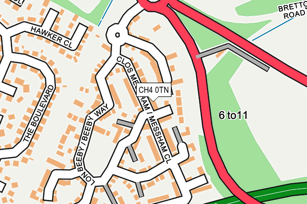 CH4 0TN map - OS OpenMap – Local (Ordnance Survey)