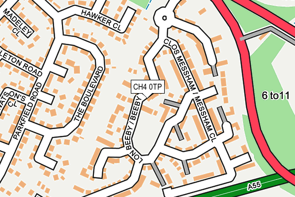 CH4 0TP map - OS OpenMap – Local (Ordnance Survey)