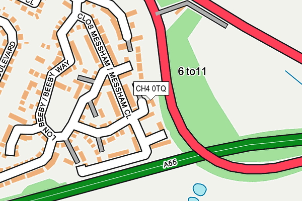 CH4 0TQ map - OS OpenMap – Local (Ordnance Survey)
