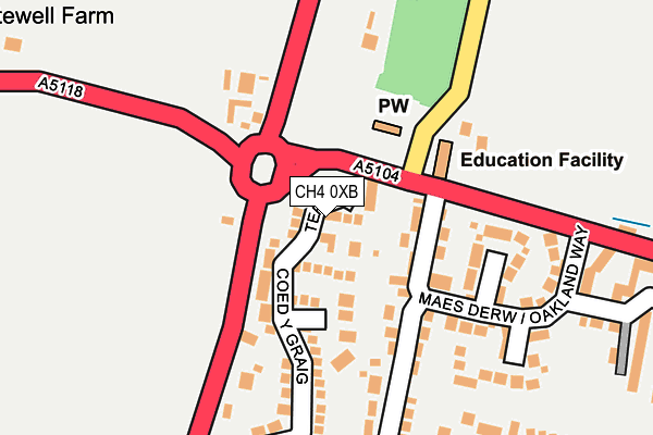 CH4 0XB map - OS OpenMap – Local (Ordnance Survey)