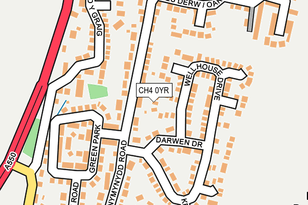 CH4 0YR map - OS OpenMap – Local (Ordnance Survey)