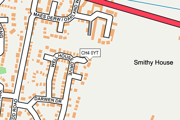 CH4 0YT map - OS OpenMap – Local (Ordnance Survey)