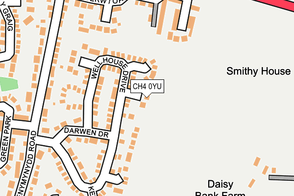 CH4 0YU map - OS OpenMap – Local (Ordnance Survey)